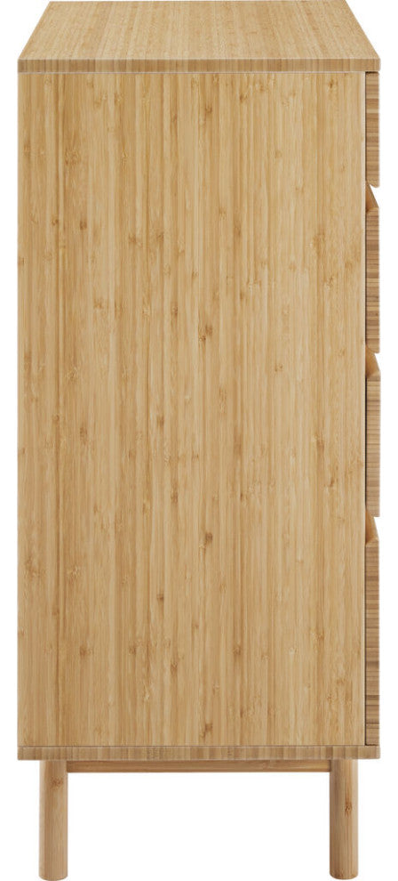 Greenington Monterey Solid Moso Bamboo 4 Drawer High Chest | Wheat