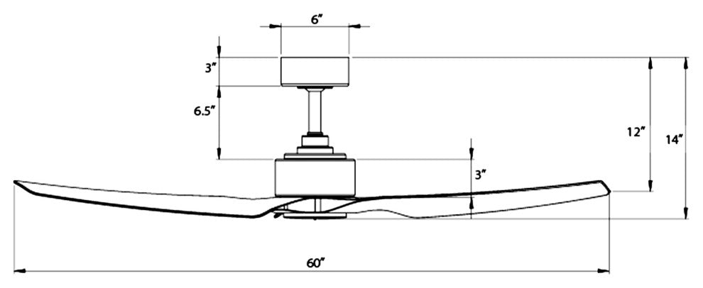 Stella Indoor/Outdoor 3-Blade Smart Ceiling Fan 60" Matte White, Light Kit