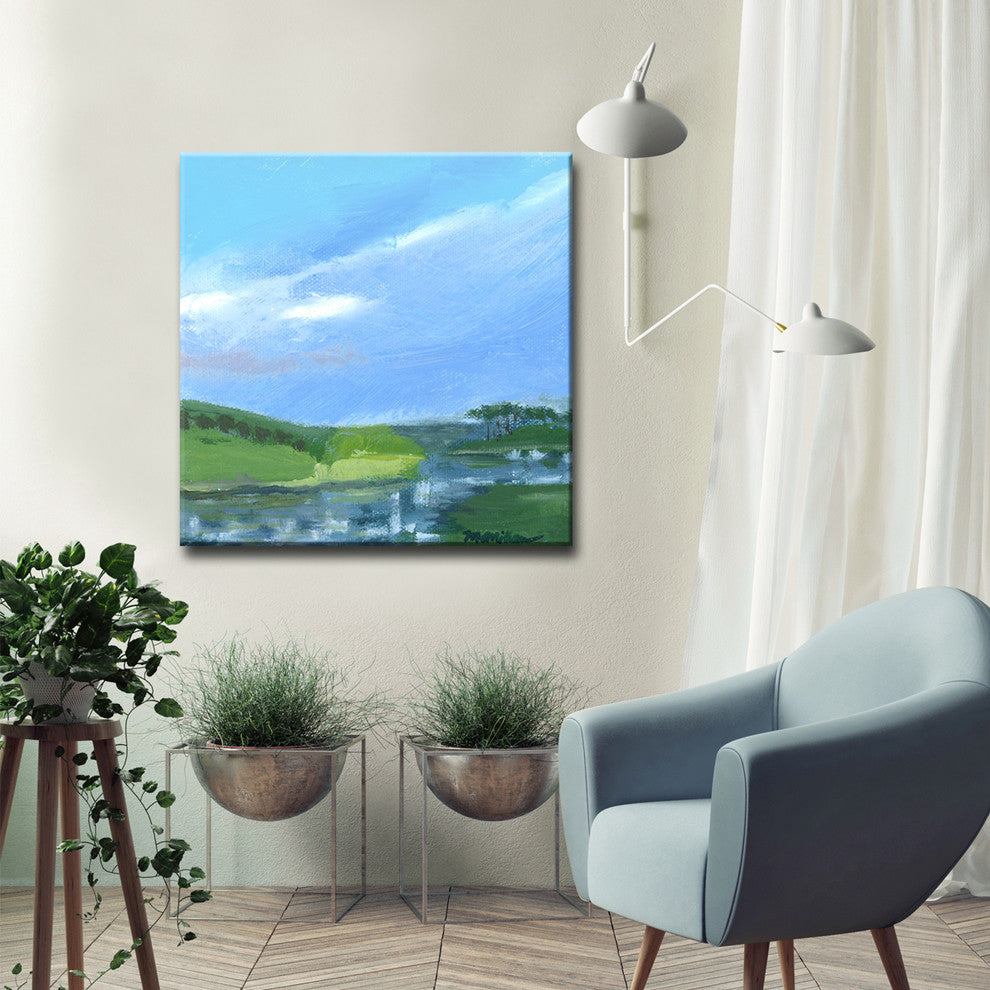 Checkered Reflections' Ready2HangArt Canvas by Leslie Owens, 20"x20"