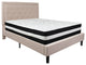 Roxbury Queen Size Tufted Upholstered Platform Bed With Pocket Spring Mattress