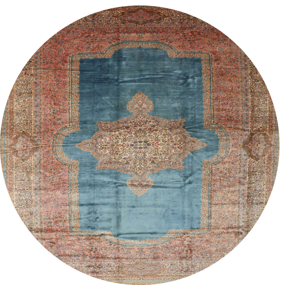 Ahgly Company Indoor Round Traditional Area Rugs, 4' Round