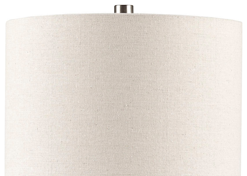 INK+IVY Tristan Triangular Ceramic and Wood Table Lamp