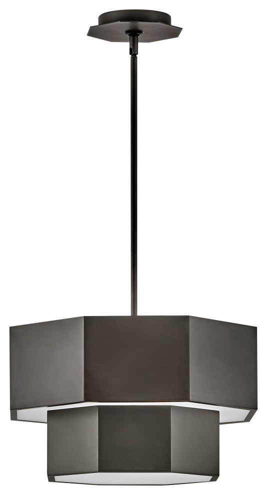 Hinkley Facet Convertible Chandelier, Black Oxide, 16.5"