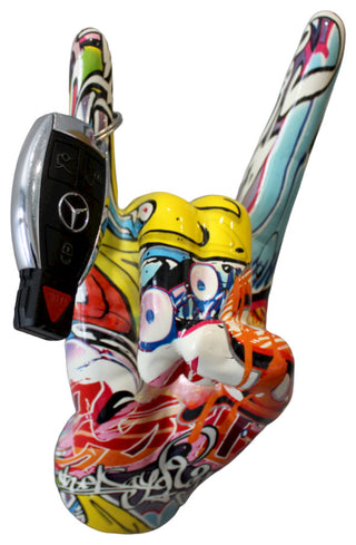 Interior Illusions Plus  Street Art Rock On Hand Wall Mount - 9" tall