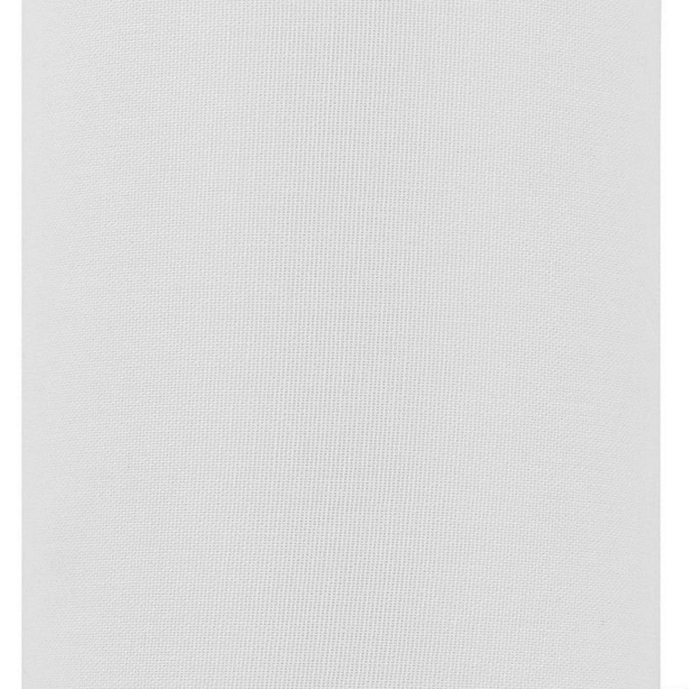 Benzara BM282177 Liam 25" Wall Lamp, Hardback Fabric Shade, 1 LED Metal, Silver