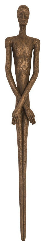 Skinny Male Wall Art, Resin, Bronze
