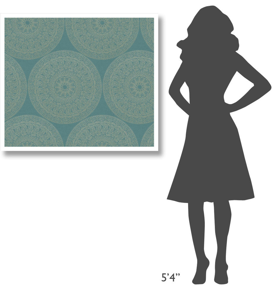 "Mandala Road Pattern II" Digital Paper Print by Daphne Brissonnet, 38"x33"