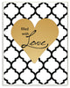 Filled with Love Modern Inspirational Art Wall Plaque