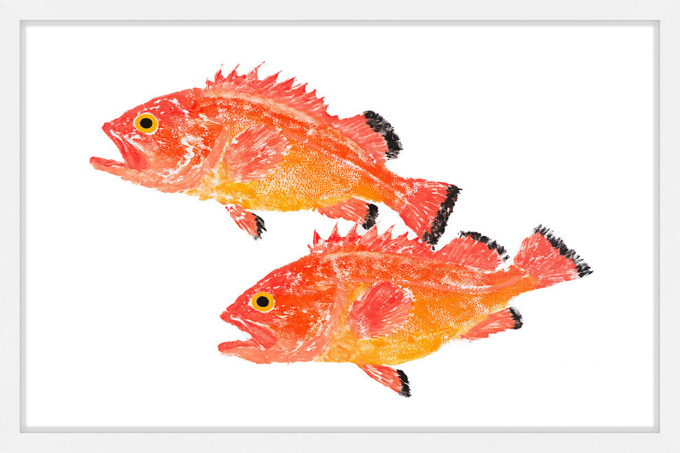 "Yelloweye Rockfish" Framed Painting Print, 18"x12"