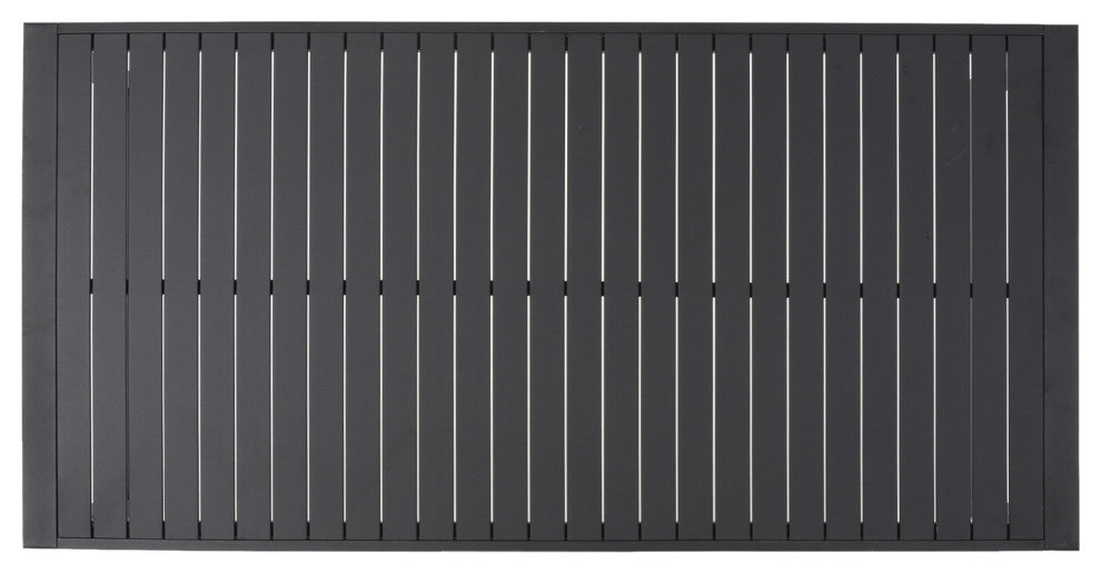 Edith Outdoor Aluminum Dining Table, Black
