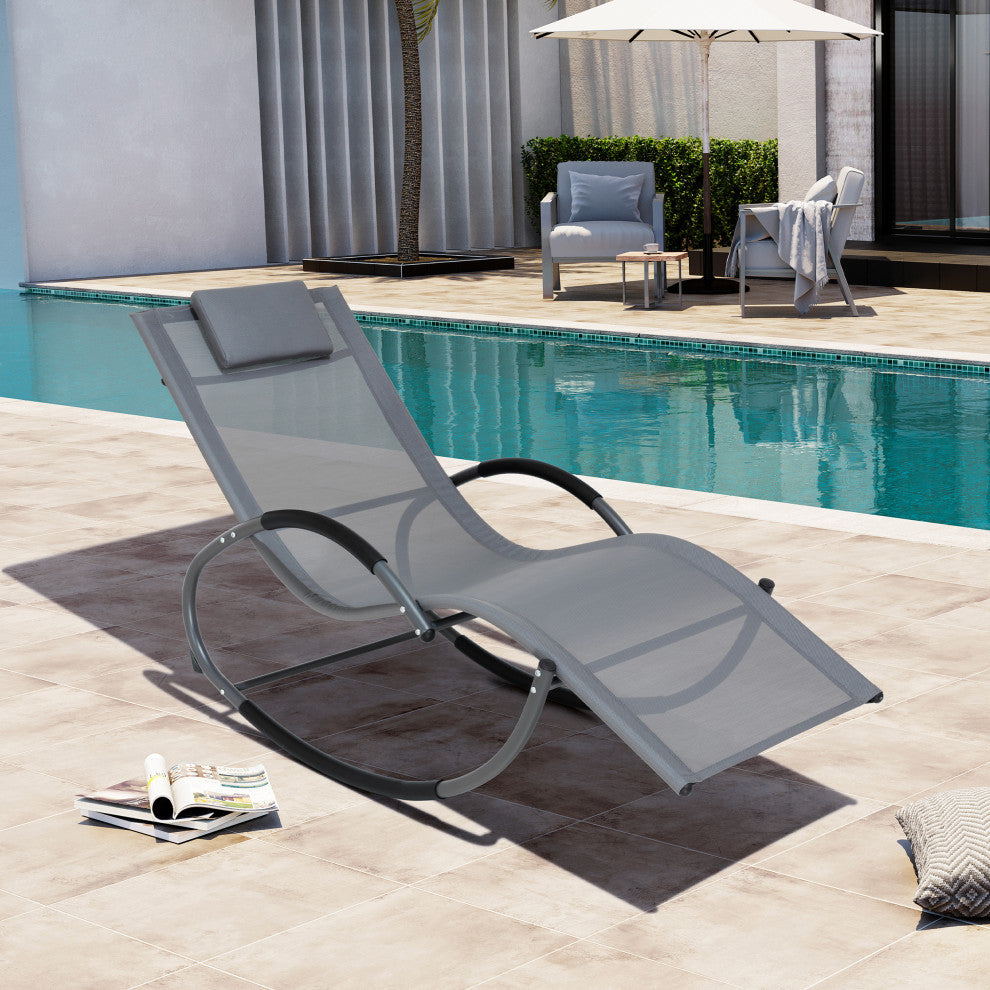Outdoor Rocking Patio Lounge Chair
