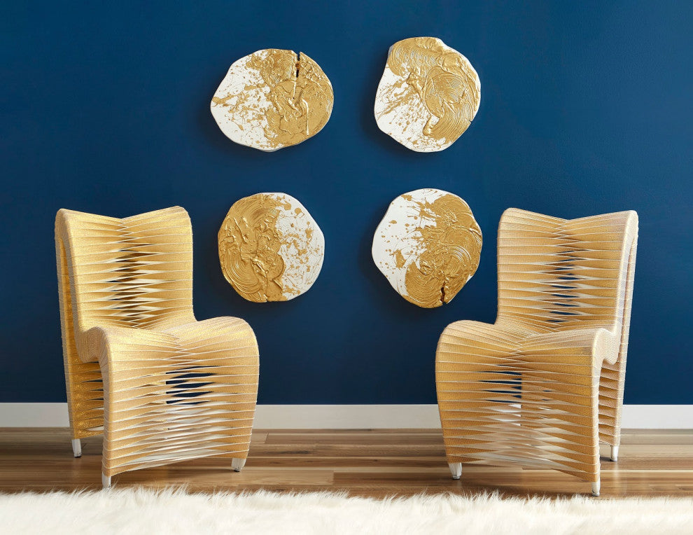 Seat Belt Dining Chair, Gold, Cotton