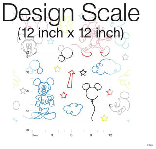 Disney Mickey Mouse Line Art Peel & Stick Wallpaper
