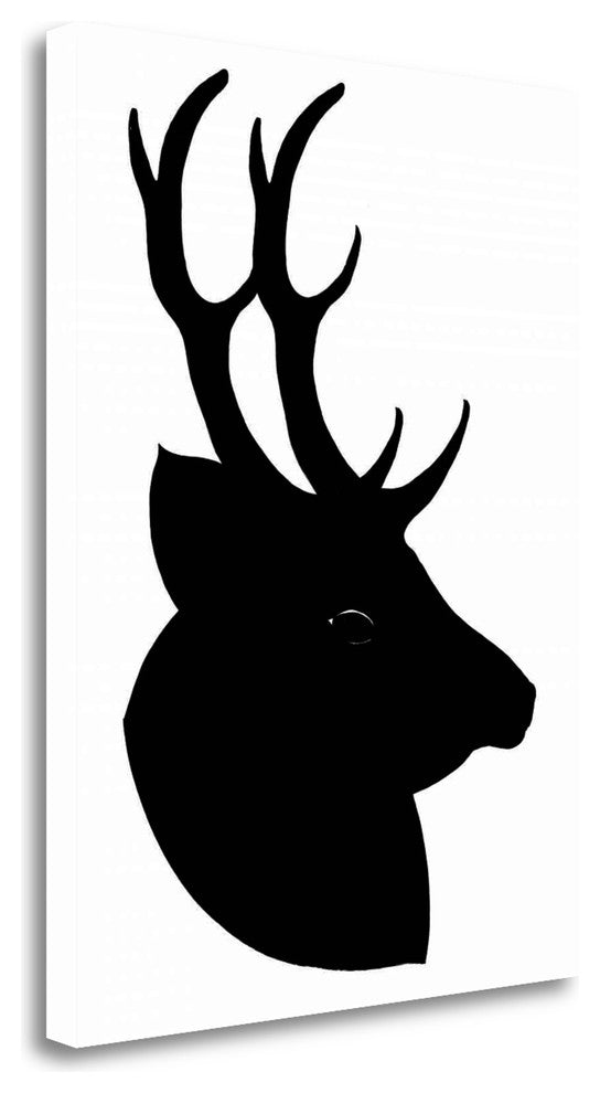 "Deer Silhouette" By Sarah Ogren, Giclee Print on Gallery Wrap Canvas