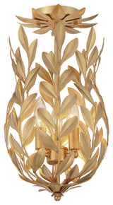 Crystorama Lighting Group 563_CEILING Broche 3 Light 10"W - Antique Gold