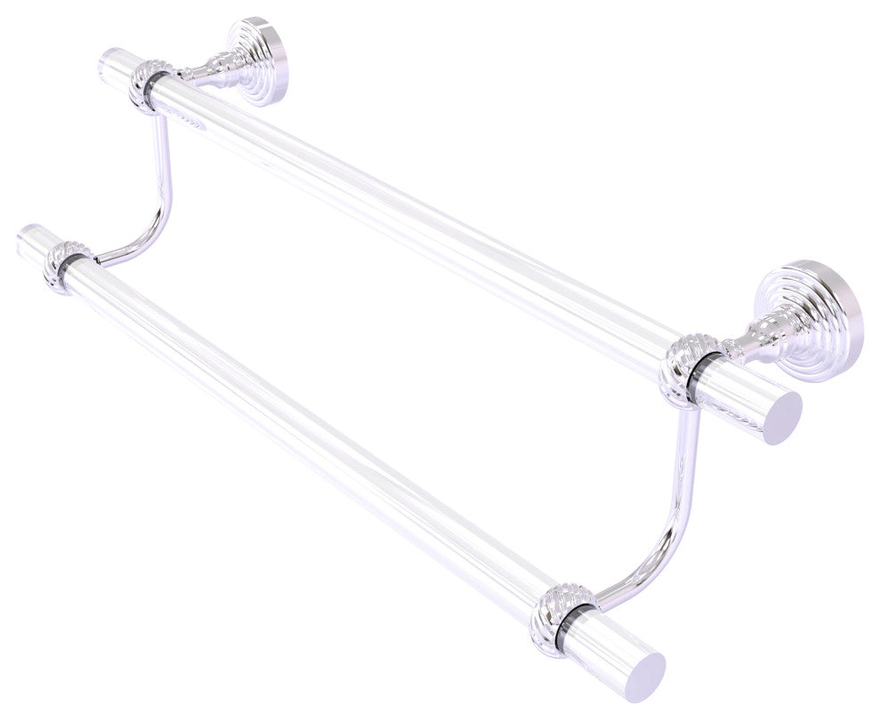 Pacific Grove 36" Double Towel Bar with Twisted Accents, Polished Chrome