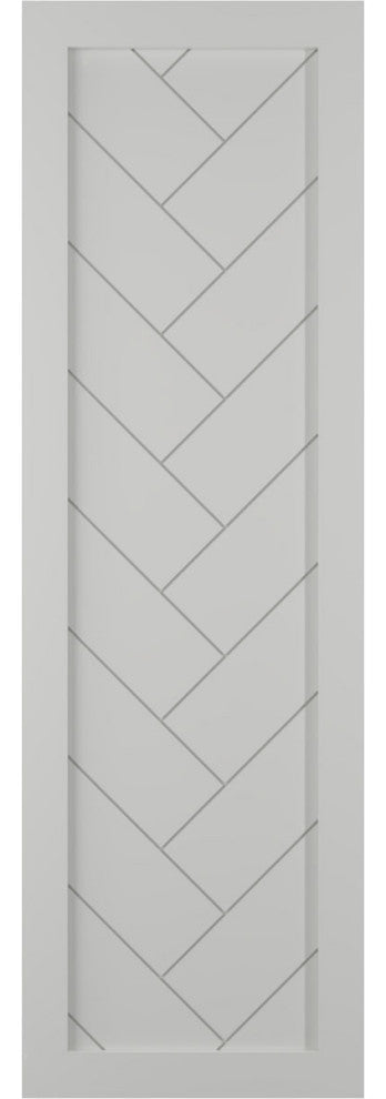 12"W True Fit PVC Single Panel Herringbone Modern Style, Hailstorm Gray, 55"H