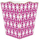 WB7787LP-Spice Market Raspberry by Laura Park Wastepaper Basket, Scalloped Top and Wood Tissue Box Cover
