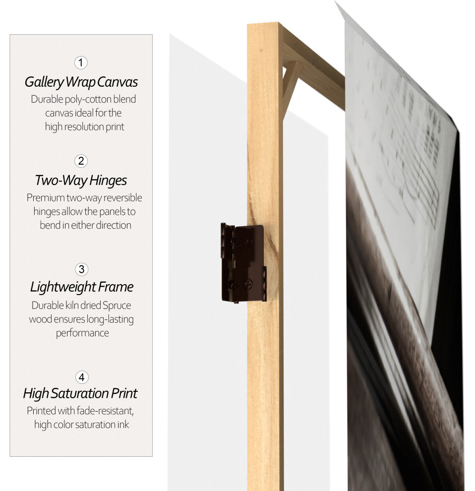 6' Tall Double Sided Music Canvas Room Divider