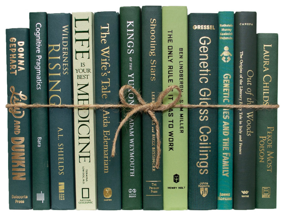 Decorative Books - Boxwood Book Bundle - 1 foot of Green Books