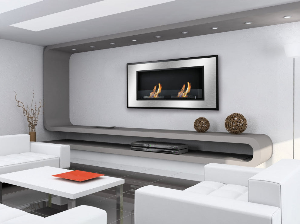 Recessed Wall Ventless Bio Ethanol Fireplace - Bellezza | Ignis