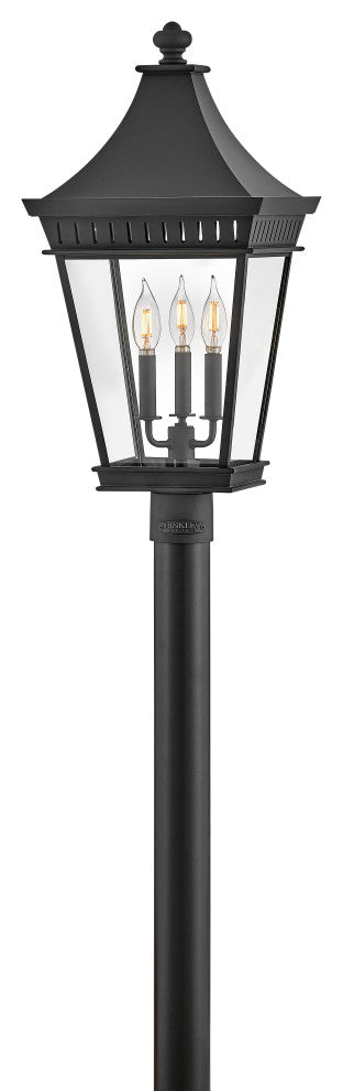 Hinkley Chapel Hill Large Post Top Or Pier Mount Lantern, Museum Black