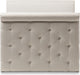 Swamson Beige Fabric Tufted Twin Size Daybed With Roll-out Trundle Guest Bed
