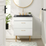 Daybreak 24" Bathroom Vanity, White Black