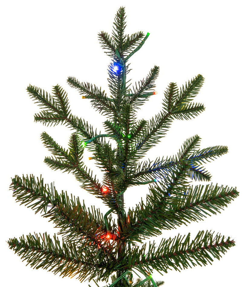 Vickerman Kamas Fraiser Fir Artificial Color Changing Christmas Tree, Warm White or Multi-Colored, 9'x57"