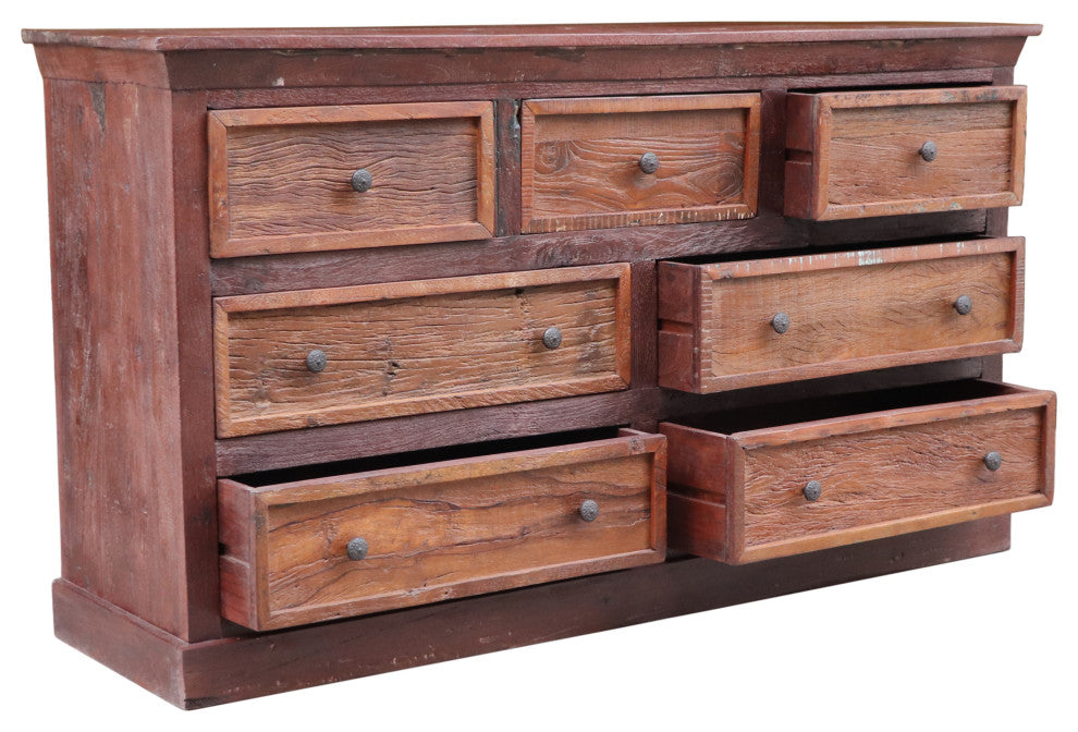 Trestle 7-Drawer Dresser, Brown