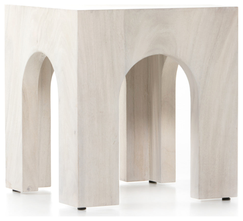 Fausto End Table, Bleached Guanacaste