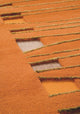 Hand Tufted Orange Wool Area Rug, 5''6"x7''10"