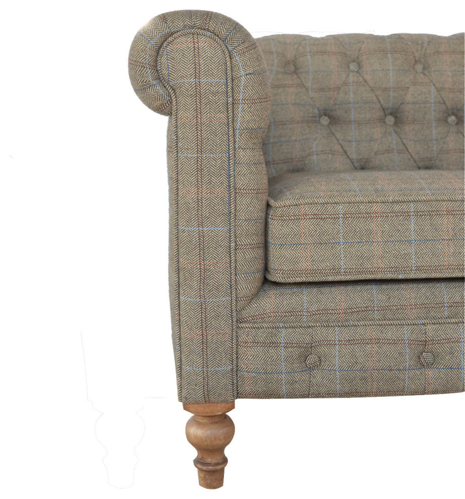 Multi Tweed 2 Seat Chesterfield