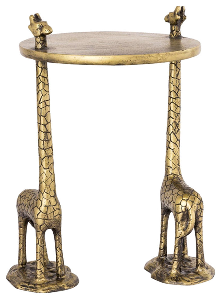 Giraffe Pair End Table