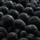 Spandex Bubble Faux Fur Throw Blanket, Black