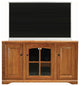 Oak Ridge Thin 55" Tall Corner Entertainment Console, Olive Oak