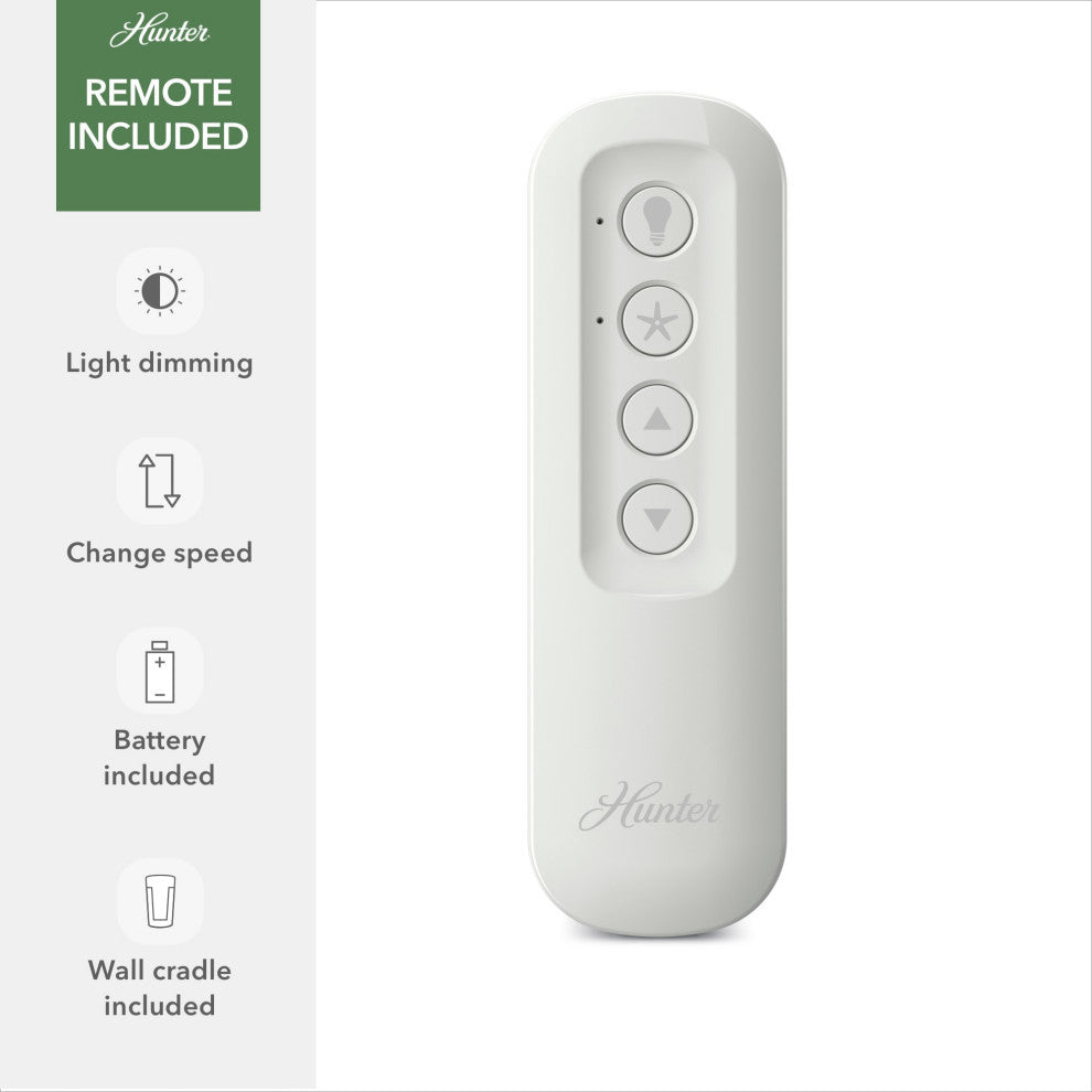 Hunter 52" Gilmour Matte Black Low Profile Damp Rated Ceiling Fan With LED Light