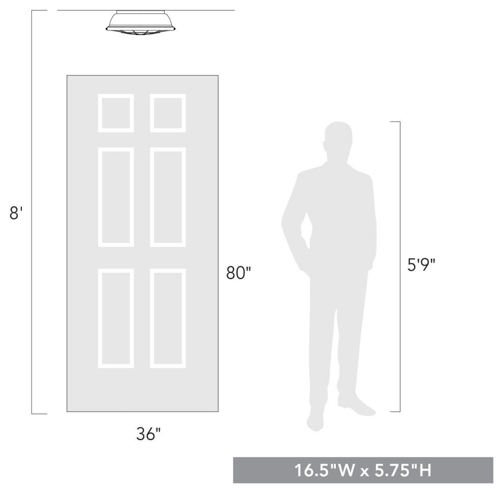 Bartlett Flush Mount, French White