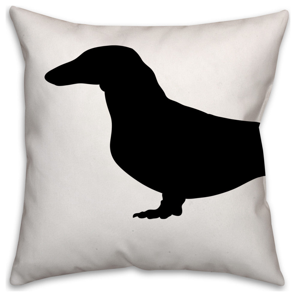 Weiner Dog 18x18 Spun Poly Pillow