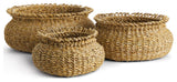 Seagrass Loop Baskets, Set of 3