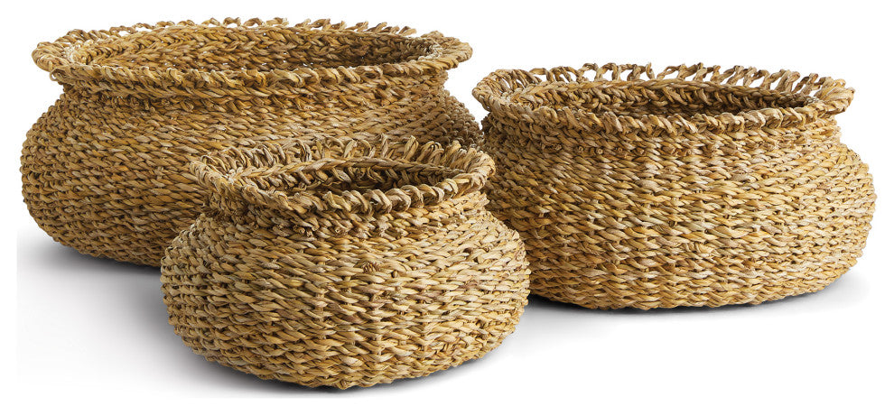 Seagrass Loop Baskets, Set of 3