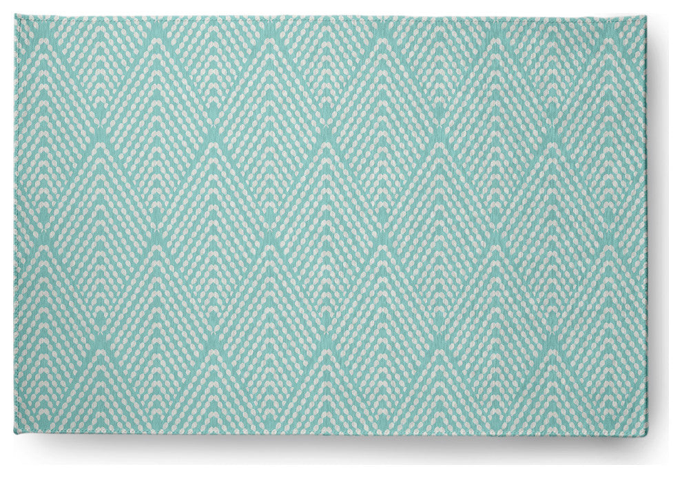 Lifeflor Diamond Spring Chenille Rug, Wave Top Blue, 4'x6'