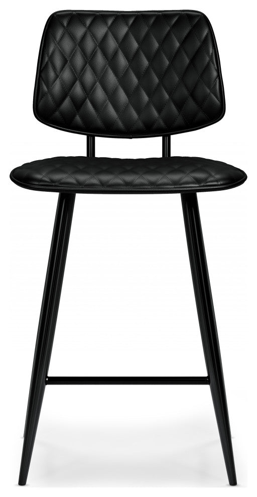Raya Counter Height Stool, Set of 2, Black