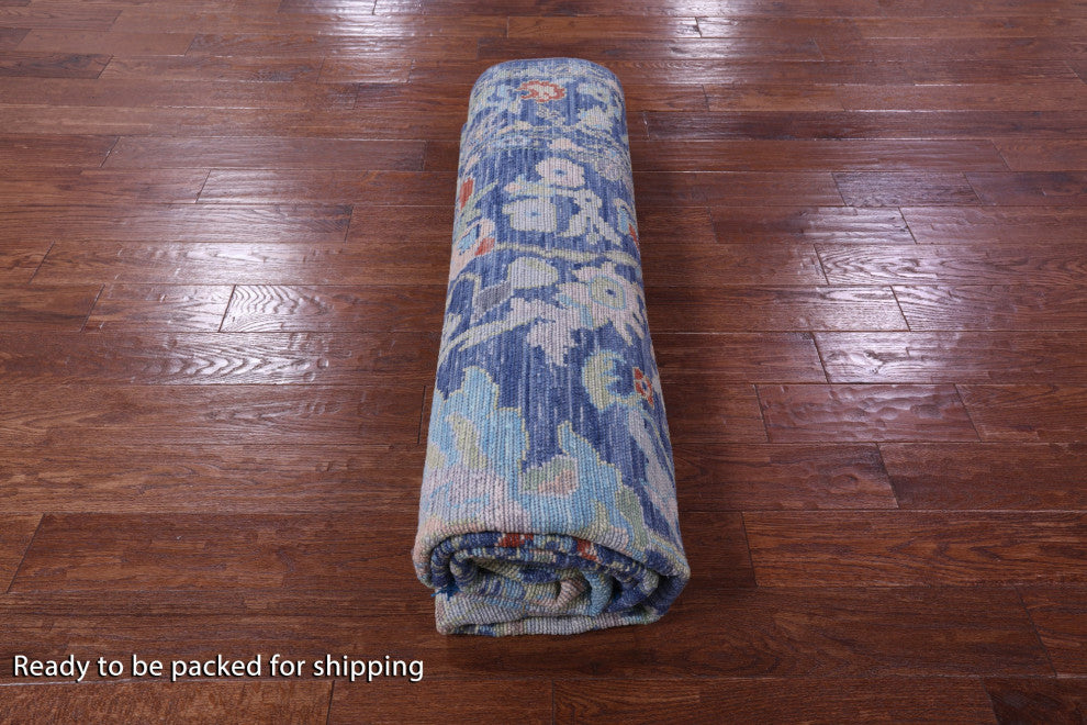 8' 0" X 9' 8" Hand-Knotted Turkish Oushak Wool Rug - Q15584