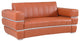 Ferrara Genuine Italian Leather Modern Loveseat Camel