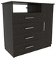 Rioja 4 Drawer Dresser, Black Wengue
