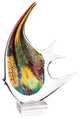 Badash J210 Firestorm Murano Style Art Glass 16" Angel Fish Centerpiece