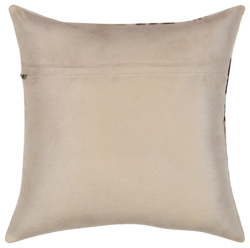 Safari Cowhide L. Brown/Ivory Decorative Pillow