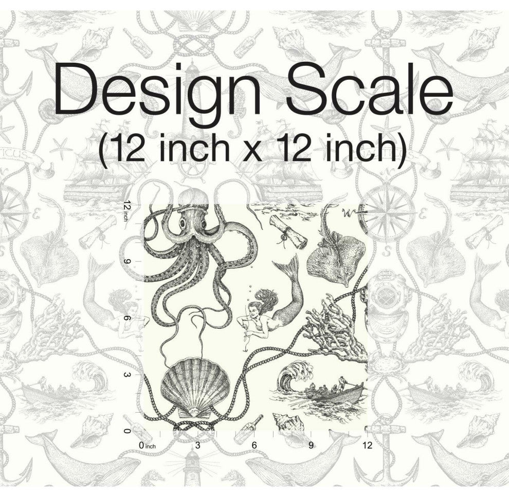 Deep Sea Toile Peel & Stick Wallpaper