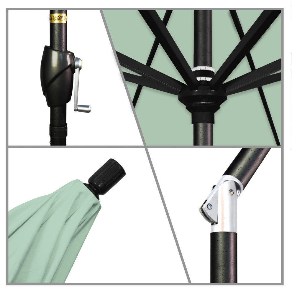 9' Aluminum Umbrella Push Tilt, Spa
